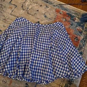 Jcrew gingham skirt with pockets! Size 6, only worn once